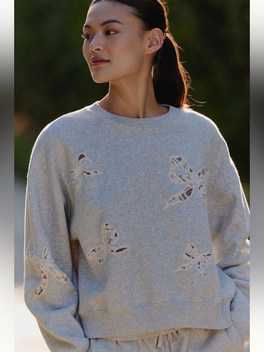 LoveShackFancy Linetta Sweatshirt - Picture 3 of 8